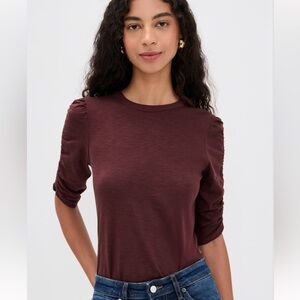 New With Tags NWT Veronica Beard Jean Waldorf Tee in Raisen XL